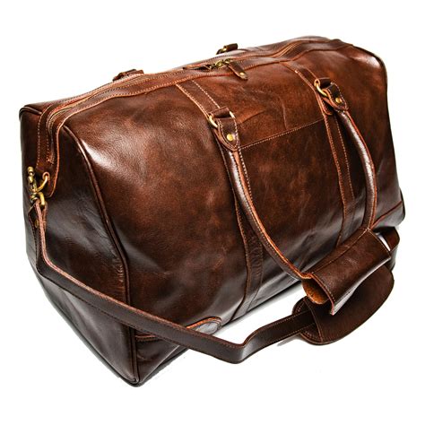 tourist leather duffel bag  antique brown hides canada