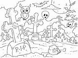 Graveyard Spooky Cementerio Cemetery Imprimir Fantasma Ghostly Paracolorear Tombstone Coloringpages4u Adults Cemetry Headstone Colorings sketch template
