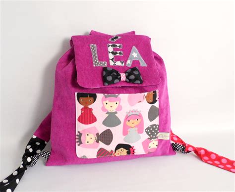 sac  dos maternelle fille personnalisable couleurs prenom