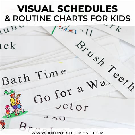 visual schedules routine charts  kids
