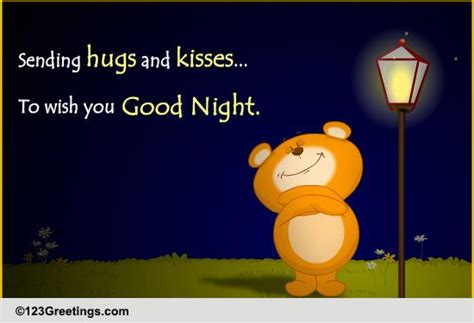 Hugs And Kisses Free Good Night Ecards Greeting Cards