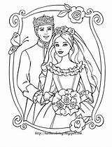 Coloring Bride Pages Getcolorings Princess Colorings Color Printable sketch template