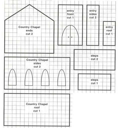 template  making  gingerbread house   shape   chapel