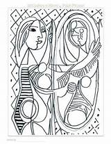 Picasso Coloring Pages Pablo Arts Kids Subject sketch template