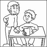 Homework Coloring Pages Brother Guiding Solve sketch template
