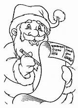 Santa Claus Coloring Letter Kids Christmas Pages Color Printable Funny Justcolor sketch template