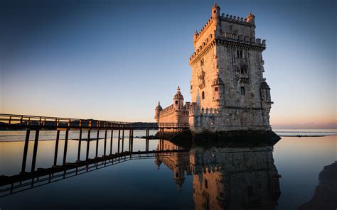 torre de belem em lisboa portugal nature hd wallpaper visualizacao wallpapercom