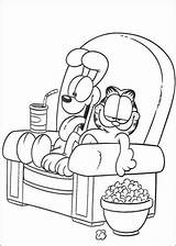 Garfield Coloring Pages Sheets Odie Friends Colouring Strip Comic sketch template