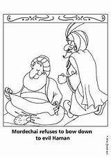Coloring Haman Pages Mordecai Bow Refuses Down Purim Mordechai Happy Sheets Evil Divyajanani Choose Board sketch template
