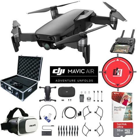 dji mavic air onyx black drone combo  wi fi quadcopter  remote controller pro photo edit