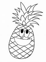 Pineapple Coloring Pages Fruit Ananas Cute Kids Printable Fruits Crafts Cartoon Colorare Da Choose Board Sheets Boyama Disegni Visit Luau sketch template