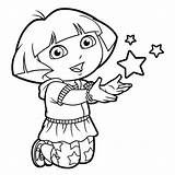 Dora Coloring Stars Pages Happy Printable Princess Colouring Explorer Coloriage Print Pdf Popular Color Playing Coloringhome sketch template