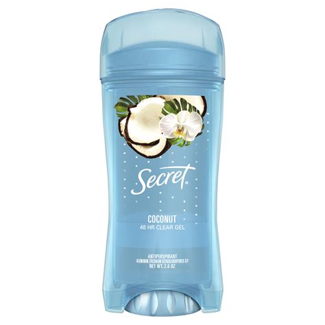 secret clear gel antiperspirant  deodorant coconut scent  oz