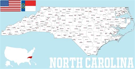 north carolina map guide   world