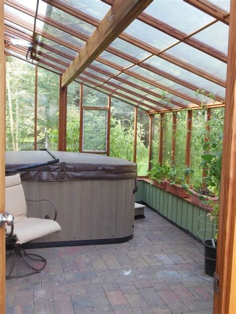 Garden Sunroom Greenhouse Gallery Sturdi Built Greenhouses Hot Tub