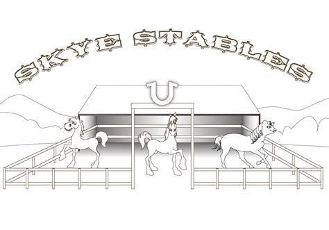 horse stable coloring pages