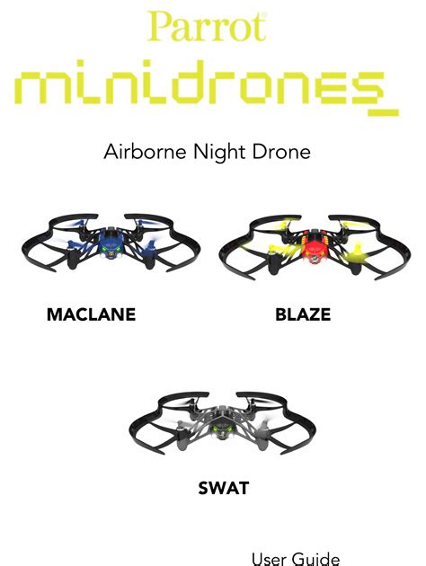 handleiding parrot airborne night drone pagina  van  engels