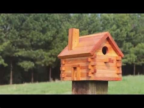 bird house plans    log cabin shaped nesting box complete instructions  create