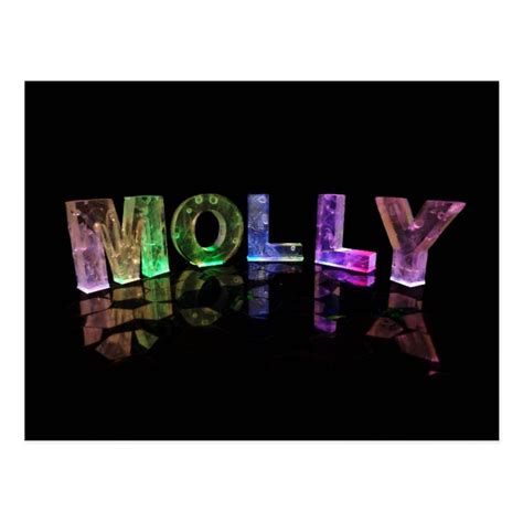 The Name Molly In 3d Lights Photograph Postcard