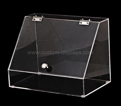 clear acrylic box  hinged lid   order  direct china factory