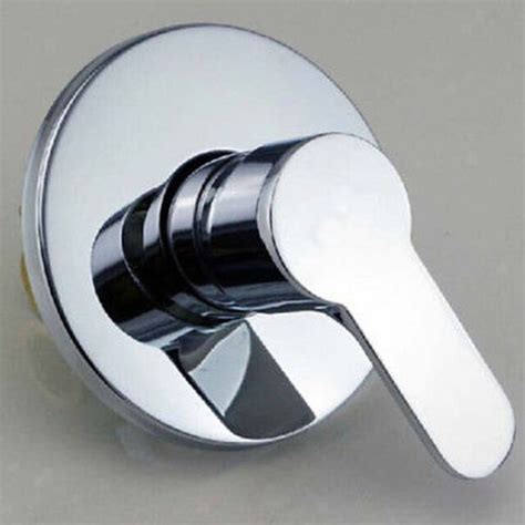 wall mount shower head shut  valve brass  handle polished chrome ebay