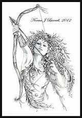 Coloring Burnell Norma Adult Fairy Pages Book Artist Bristol Board Sorcery Archer Sword Sketches Fantasy Tattoo Books sketch template
