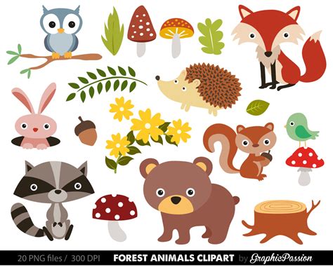 clipart  woodland animal printables printable templates