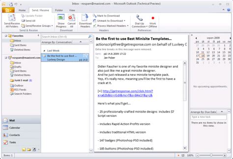 glimpse  ms office  outlook  maxiorelcom