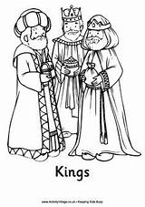Coloring Pages Kings Christmas Nativity Kids Preschool Bible Sheets Books Adult sketch template