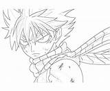 Natsu Coloring Pages Fairy Tail Dragneel Color Template Popular Lucy Coloringhome sketch template