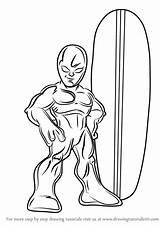 Surfer Silver Draw Drawing Squad Hero Super Show Drawings Getdrawings Learn sketch template