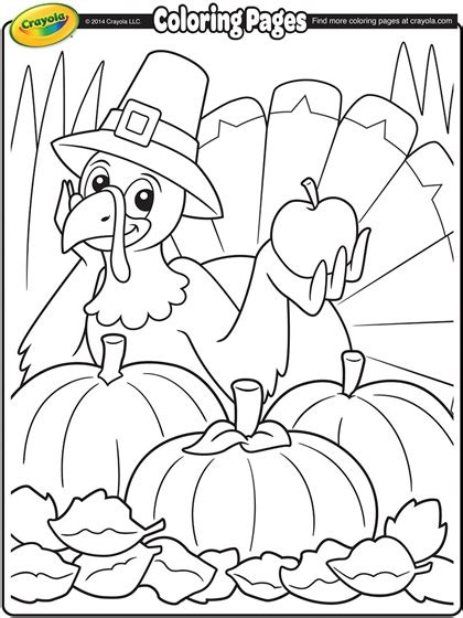 thanksgiving turkey cartoon coloring page crayolacom
