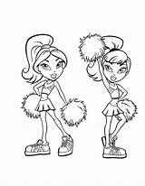 Coloring Pom Pages Bratz Girls Hellokids Girl sketch template