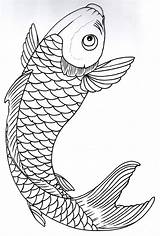 Koi Fish Japanese Sketches Carp Japan Paintingvalley sketch template