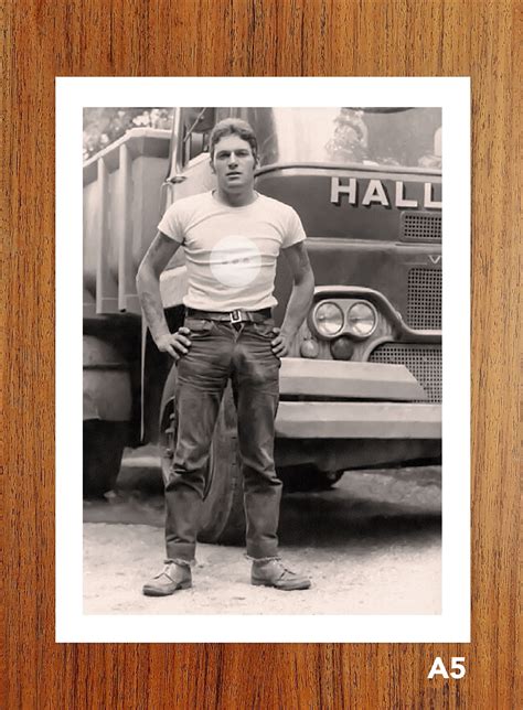 huge bulge of alpha male truck driver vintage photo gay art etsy