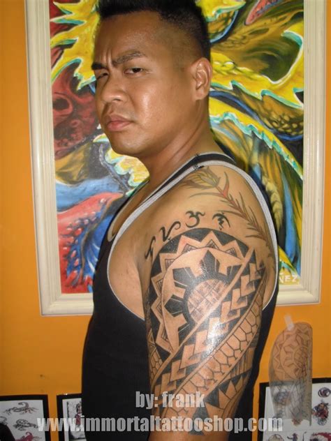 Left Shoulder Filipino Tattoo For Men