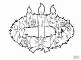 Advent Coloring Wreath Candles Pages Drawing Candle Clipart Christmas Wreaths Colouring Printable Reef Flame Kids Sunday Sheets Vector Easy Catholic sketch template