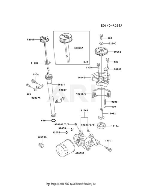 kawasaki fcv ds  stroke engine fcv parts diagram  lubrication equipment