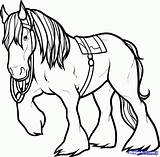 Horse Coloring Pages Clydesdale Color Drawing Angus Kids Draft Print Brave Disney Printable Cheval Coloriage Colorier Imprimer Step Books Draw sketch template