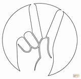 Peace Coloring Pages International Gesture Sign Inspired Printable Entitlementtrap Rest Still Template Print Categories sketch template