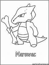 Coloring Marowak Fun Pages sketch template