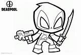 Coloring Deadpool Chibi Pages Printable Adults Kids Bettercoloring sketch template