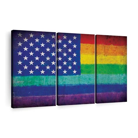 american pride flag wall art digital art