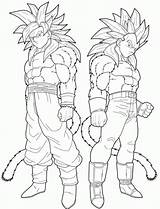 Coloring Pages Dragon Ball Gogeta Gt Goku Popular sketch template