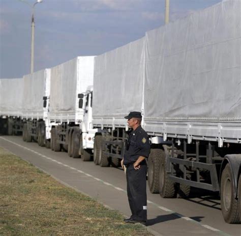 russischer konvoi kehrt aus lugansk zurueck welt
