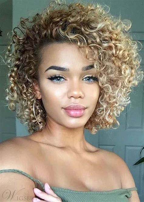 Flattering Balayage Hair Color Ideas Blonde Curly Hair Short Blonde