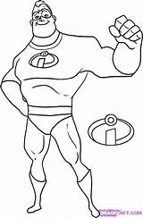 Indestructibles Incredibles Incriveis Colorier Dragoart sketch template