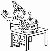 Birthday Cake Coloring Happy Boy Pages Candle Single Color Drawing Getcolorings Printable Clipartmag Kids Getdrawings sketch template
