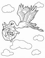 Stork sketch template