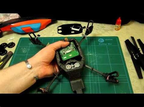 parrot ar drone  repair part    inserting  central cross step  step youtube
